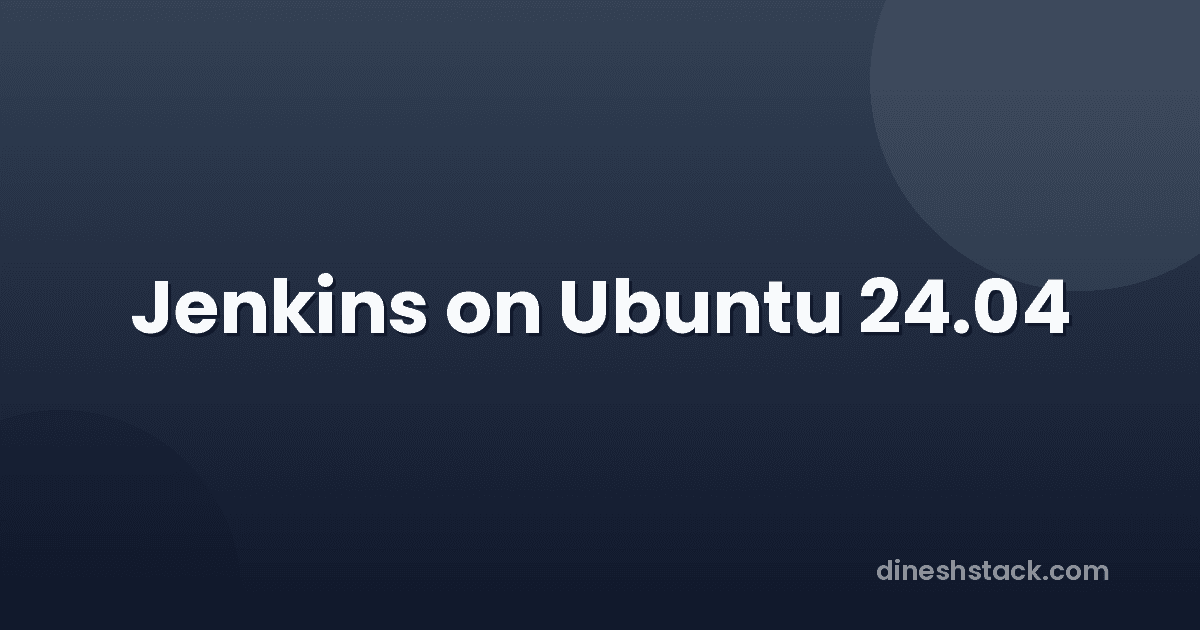 How to Install Jenkins on Ubuntu 24.04 Step by Step