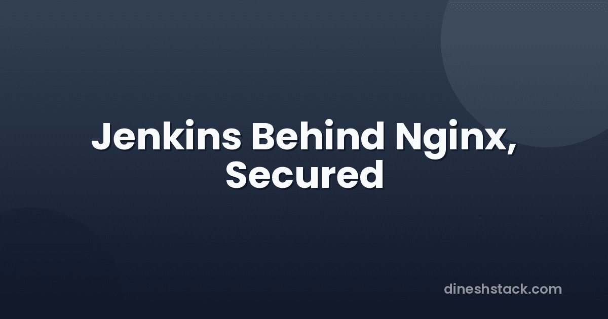 How to Run Jenkins Behind Nginx with SSL on a Subdomain