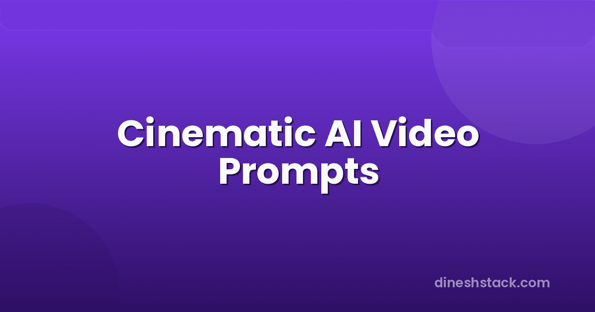 Cinematic AI Video Prompts: A Step-by-Step Formula