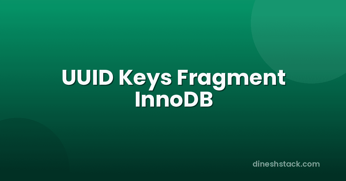 Random UUID keys fragment InnoDB. Ordered ones write clean