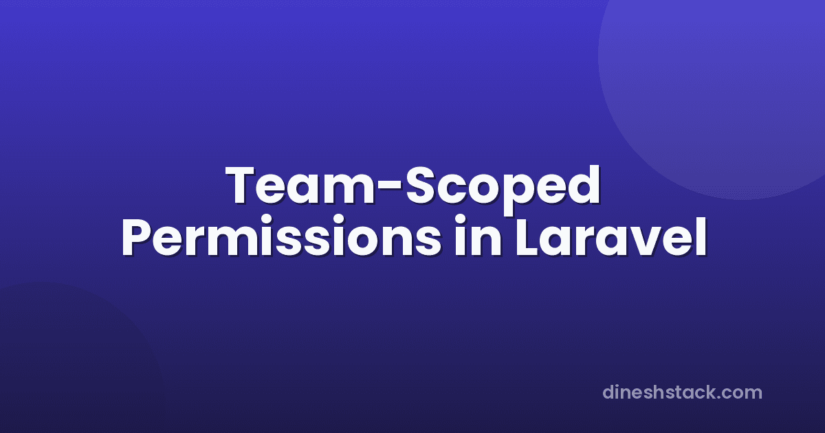 Multi-Tenant RBAC in Laravel: Team-Scoped Permissions with Spatie and Teamwork