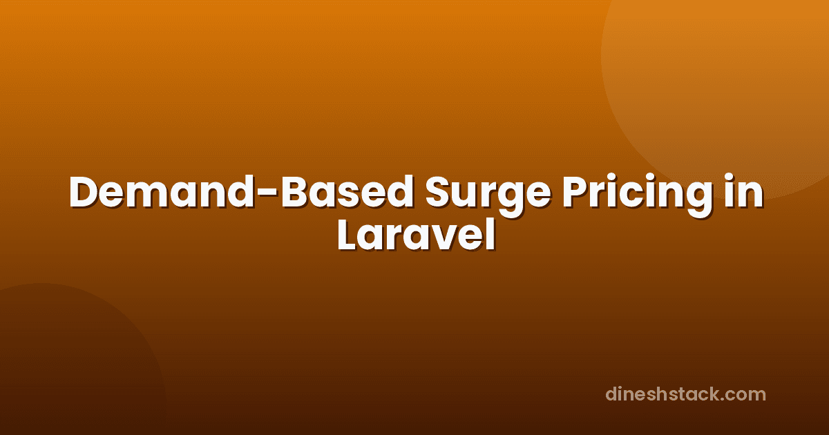 Surge Pricing in Laravel: Demand-Based Multipliers with Multi-Layer Caching and Kafka Events